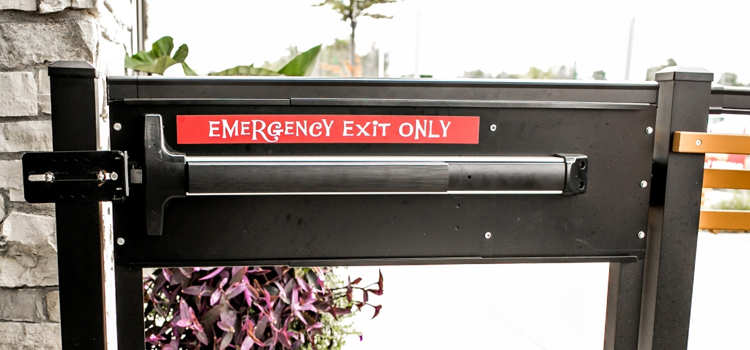 emergency push bar installation in Los Alamitos
